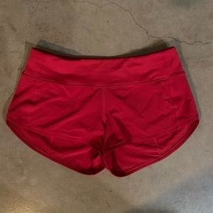 Lululemon Red Athletic Shorts